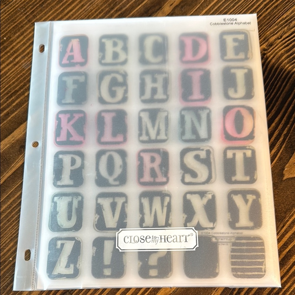 Close to My Heart Alphabet Stamps